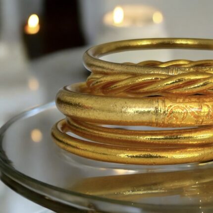 Composition de 5 Joncs Bouddhistes Gold – maLune®
